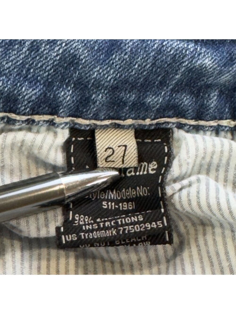 Anoname Joelle Bootcut Jeans Womens Size 27 Distressed Medium Wash Denim 28x32 - Picture 8 of 16